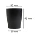 Exacompta Pen Pot 676014D Classic Polysterene 95 x 80 x 60 mm Black Pack of 10