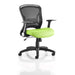 Dynamic Tilt & Lock Task Operator Chair Folding Arms Zeus Black Back, Myrrh Green Seat Without Headrest Medium Back