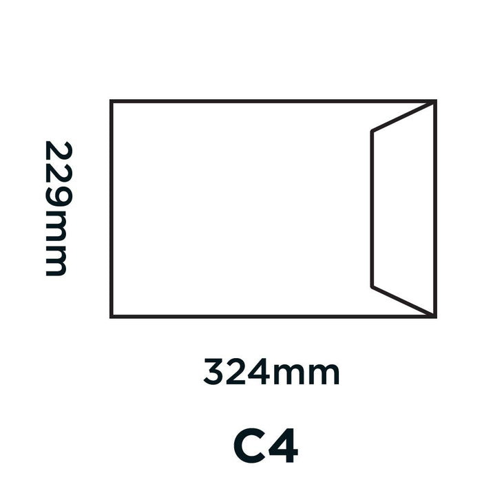 Creative Peel & Seal Coloured Envelope C4 229 (W) x 324 (H) mm Adhesive Strip Grey 120 gsm Pack of 250