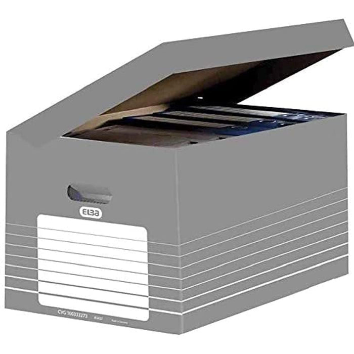 ELBA Archive Box 400061159 Grey cardboard 45 (W) x 34.5 (D) x 35 (H) cm Pack of 10