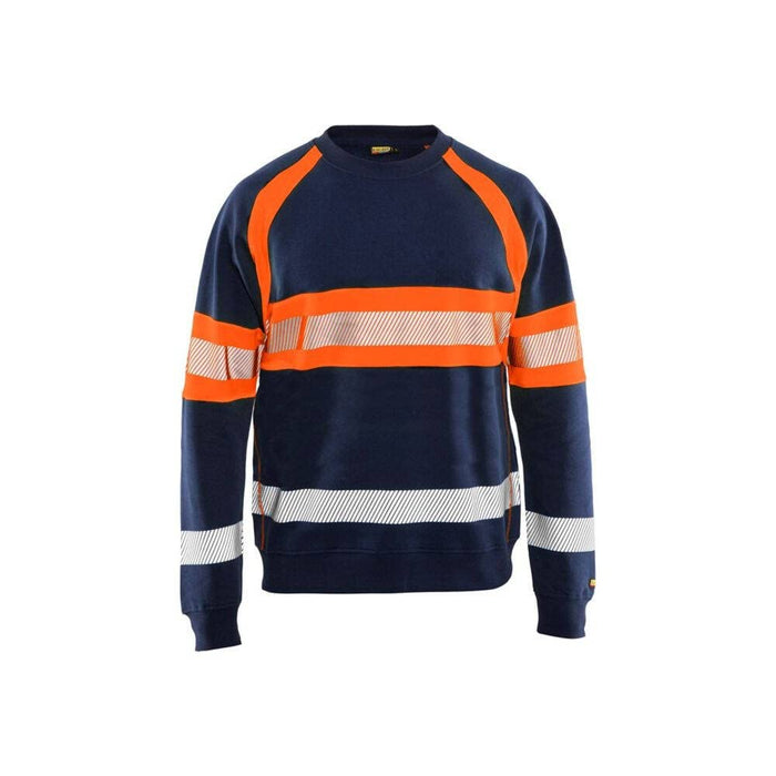 BLÅKLÄDER Sweater 33591158 Cotton Navy Blue, Orange Size XL