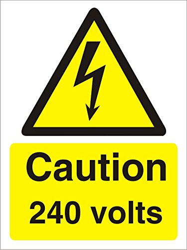 Warning Sign 240 Volts Plastic 20 x 15 cm