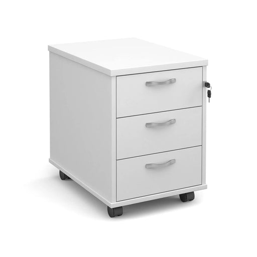 Dams International Pedestal with 3 Lockable Drawers MFC 426 x 600 x 567mm White