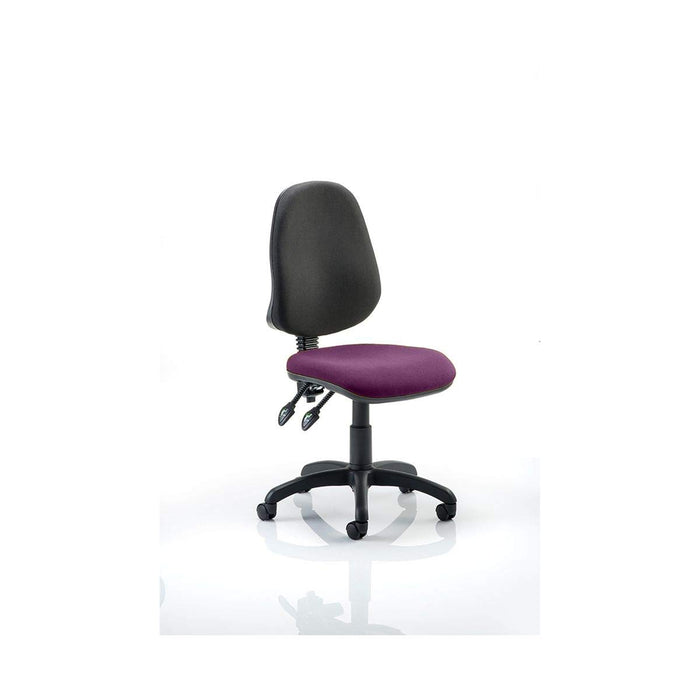 Dynamic Tilt & Lock Task Operator Chair Without Arms Eclipse Plus II Black Back, Tansy Purple Seat High Back