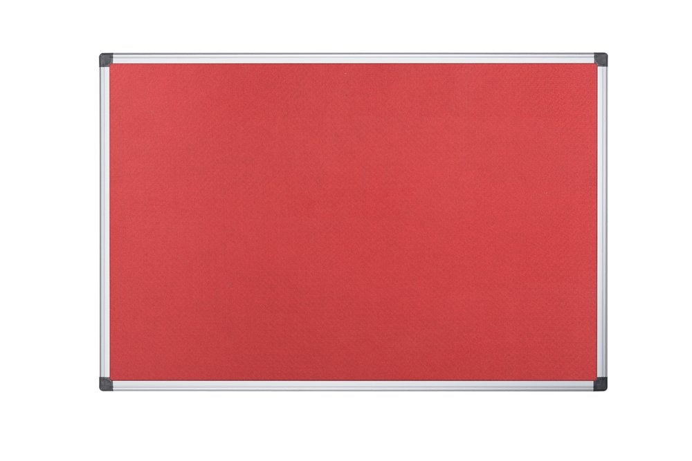 Bi-Office Notice Board Non Magnetic 180 (W) x 120 (H) cm Red