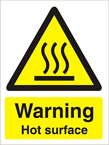 Warning Sign Hot Surface Vinyl 20 x 15 cm