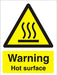 Warning Sign Hot Surface Vinyl 20 x 15 cm