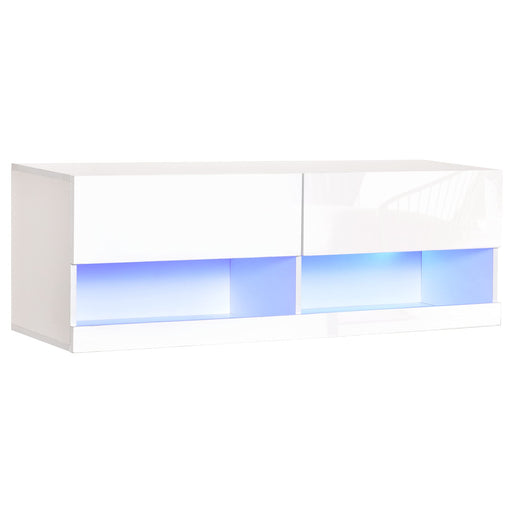 Homcom TV Stand High Gloss White