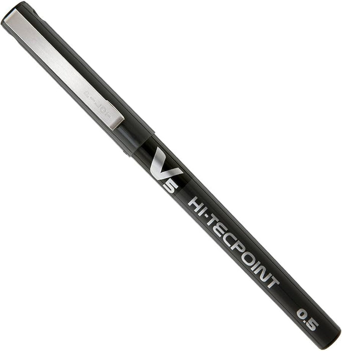 Pilot Hi-Tecpoint V5 Cartridge System Rollerball Pen Fine 0.3 mm Black Pack of 10