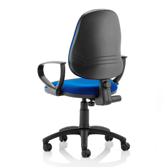 Dynamic Permanent Contact Backrest Task Operator Chair Without Arms Eclipse I Black Back, Tansy purple Seat High Back