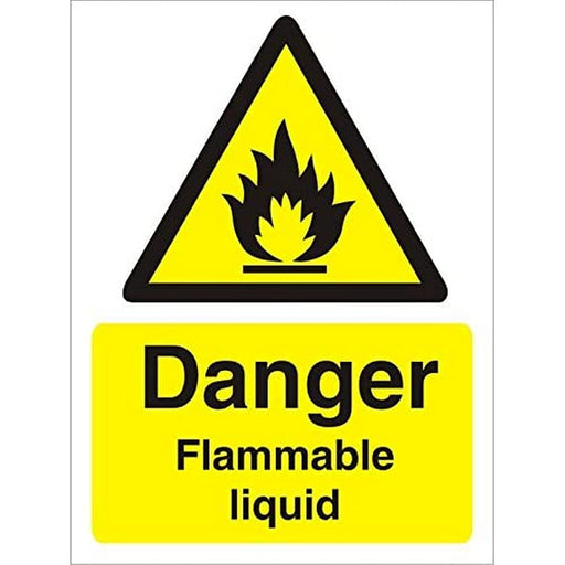 Warning Sign Flammable Liquid Plastic 30 x 20 cm