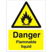 Warning Sign Flammable Liquid Plastic 30 x 20 cm