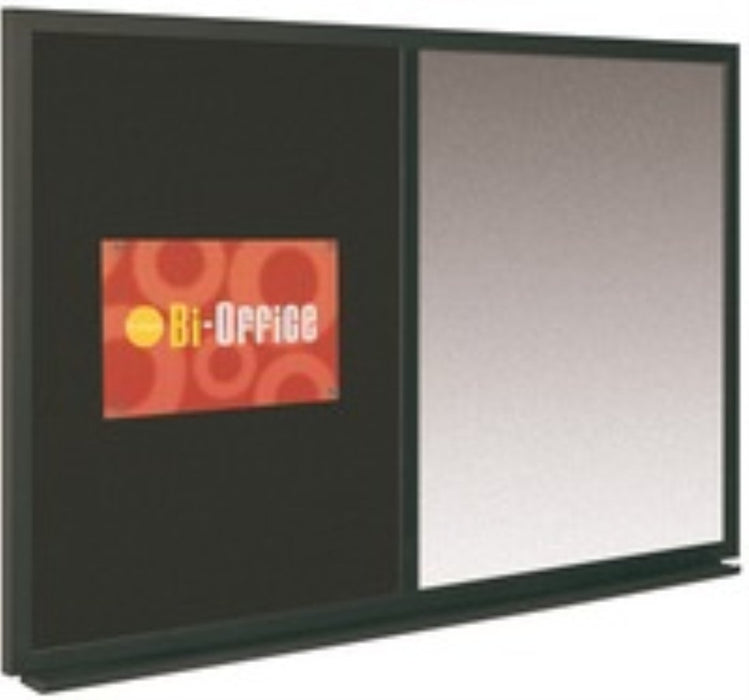 Bi-Office Black Shadow Combi Board Wall Mounted 60 (W) x 90 (H) cm Black, Silver