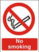 Prohibition Sign No Smoking A4 Plastic 21 x 29.7 cm