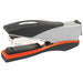 Rexel Optima 40 Flat Clinch Stapler 2102357 Low Force Full Strip Silver, Orange 40 Sheets Optima 26/6 Metal, Plastic