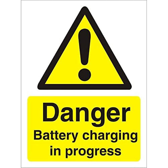 Warning Sign Battery Charging Plastic 20 x 15 cm