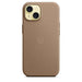 Apple - Back cover for mobile phone - MagSafe compatibility - microtwill, FineWoven - taupe - for iPhone 15