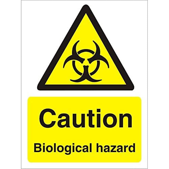 Warning Sign Biological Hazard Self Adhesive Plastic 40 x 30 cm