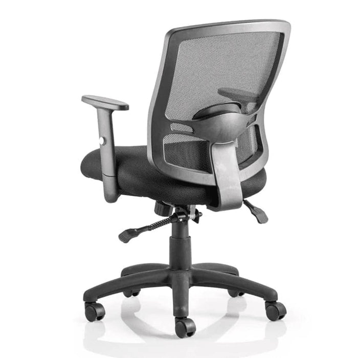 Dynamic Basic Tilt Task Operator Chair Height Adjustable Arms Portland II Tabasco Red Seat Without Headrest Medium Back