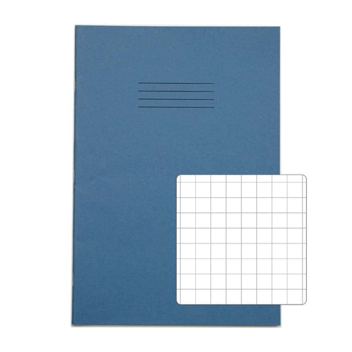 Rhino A4 Exercise Book 64 Page 10mm Squares S10 Light Blue (Pack 50) - VEX677-995-8