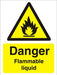 Warning Sign Flammable Liquid Plastic 40 x 30 cm