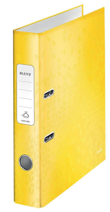 Leitz Lever Arch File 180 WOW A4 50mm Yellow (Pack 10) - 10060016