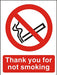 Prohibition Sign Think No Smoke Plastic 14.8 x 21 cm