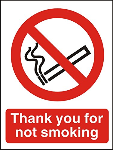 Prohibition Sign Think No Smoke Plastic 21 x 29.7 cm