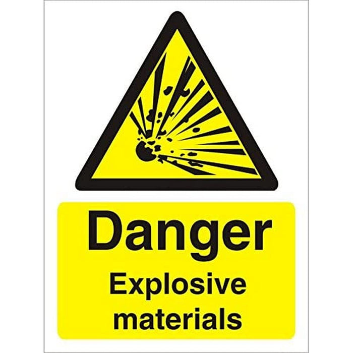 Warning Sign Explosive Materials Plastic 40 x 30 cm