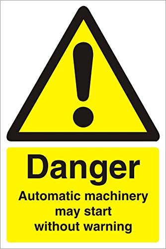 Warning Sign Automatic Machinery Plastic 60 x 40 cm