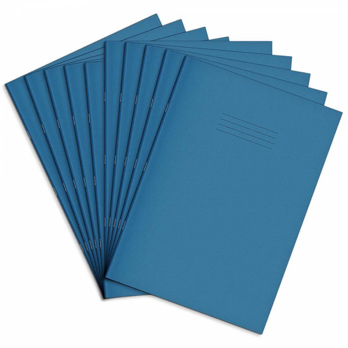 Rhino 13 x 9 A4+ Oversized Exercise Book 40 Page 7mm Squared Light Blue (Pack 100) - VDU024-360-4