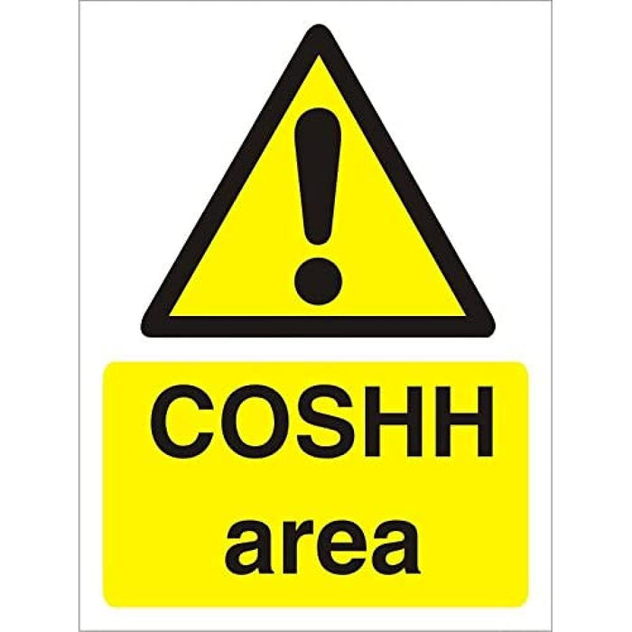 Warning Sign Coshh Area Plastic 20 x 15 cm