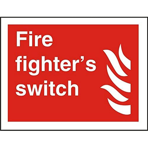 Fire Sign Fire Switch Plastic 20 x 30 cm