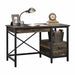 Steel Gorge Wrought Iron Style Home Office Desk Carbon Oak - 5423912