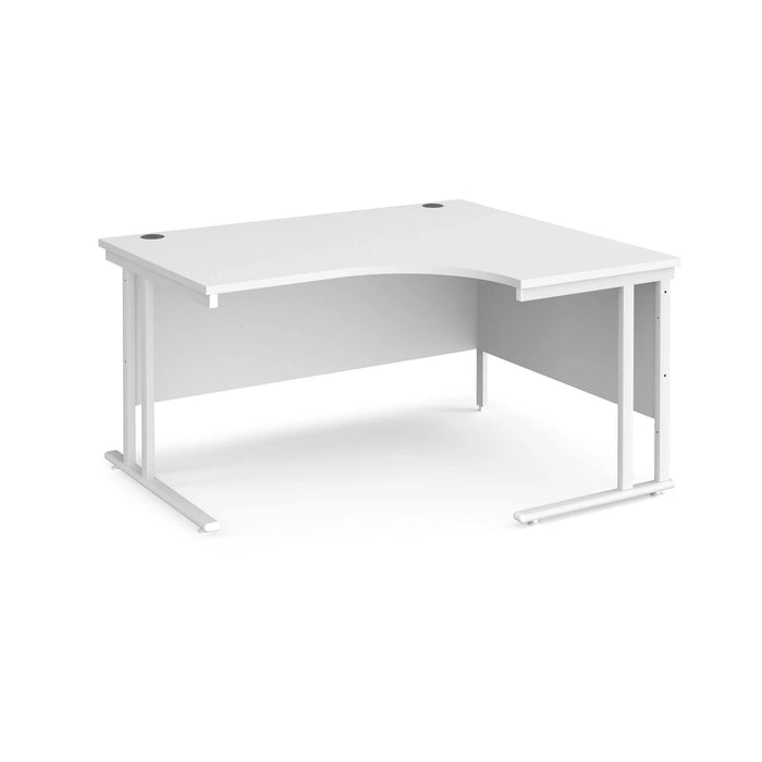 Dams International Right Handed Ergonomic Desk Maestro White 1,400 x 1,200 x 725 mm