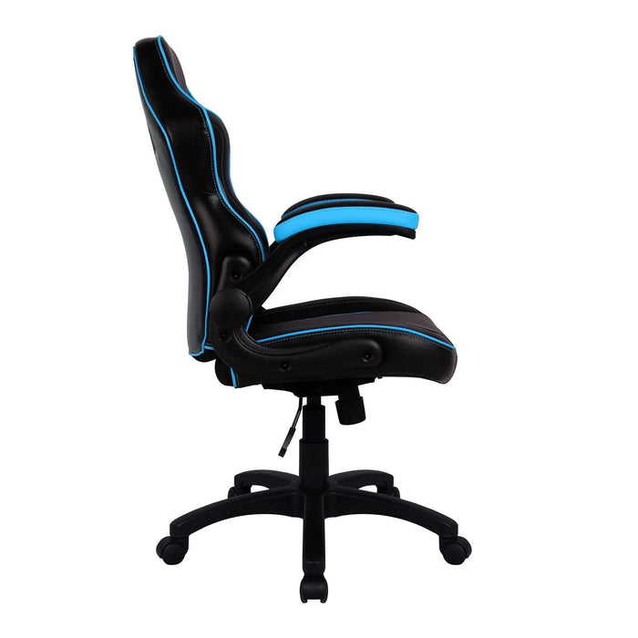 Nautilus Designs Ltd. Executive Ergonomic Gaming Style Office Chair with Folding Arms, Integral Headrest and Lumbar Support