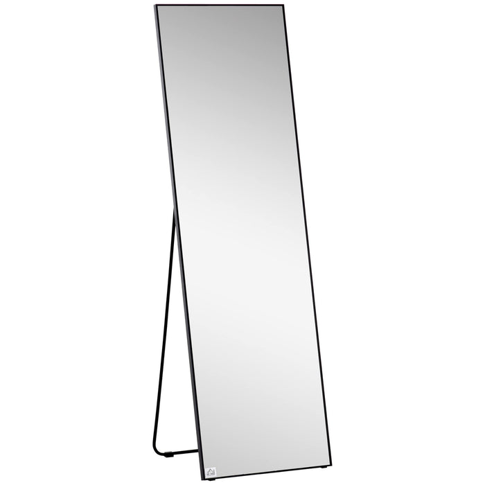 HOMCOM Floor Standing Dressing Mirror Black