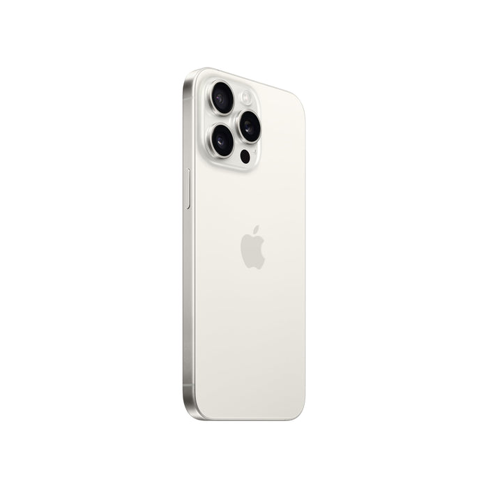 Apple iPhone 15 Pro Max - 5G smartphone - dual-SIM / Internal Memory 256 GB - OLED display - 6.7" - 2796 x 1290 pixels (120 Hz) - 3x rear cameras 48 MP, 12 MP, 12 MP - front camera 12 MP - white titanium