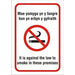 Prohibition Sign No Smoking Plastic 23 x 16 cm