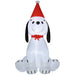 HOMCOM Christmas Santa Inflatable Red, Black, White