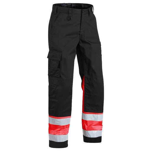 BLÅKLÄDER Trousers 15641811 Cotton, PL (Polyester) Black, Red Size 30R