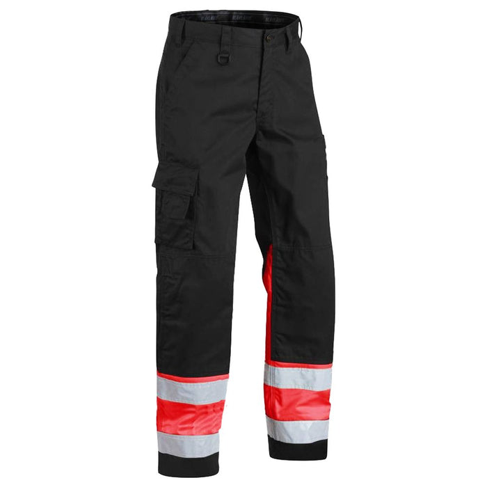 BLÅKLÄDER Trousers 15641811 Cotton, PL (Polyester) Black, Red Size 30R