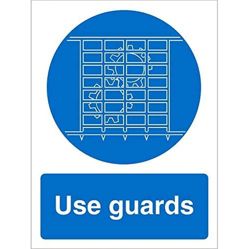 Mandatory Sign Use Guards vinyl 30 x 20 cm