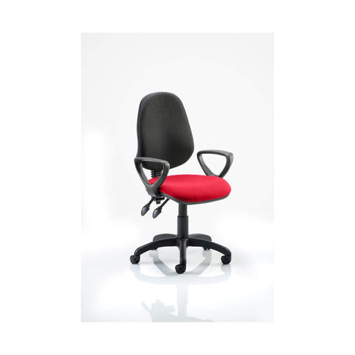 Dynamic Synchro Tilt Posture Chair With Green Fabric Multi-Functional Arms Chiro Plus Without Headrest High Back