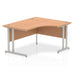 Dynamic Radial Right Hand Crescent Desk Oak MFC Cantilever Leg Grey Frame Impulse 1800/1200 x 600/800 x 730mm