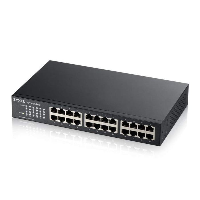 Zyxel GS1100 Series GS1100-24E - Switch - unmanaged - 24 x 10/100/1000 - desktop, rack-mountable, wall-mountable