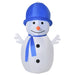 HOMCOM Christmas Snowman Inflatable White 80 x 180 cm