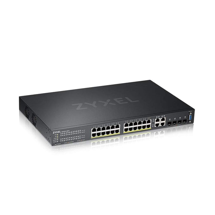 Zyxel GS2220-28HP - Switch - Managed - 24 x 10/100/1000 (PoE+) + 4 x combo Gigabit SFP - rack-mountable - PoE+ (375 W)