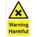 Warning Sign Harmful PVC 30 x 20 cm