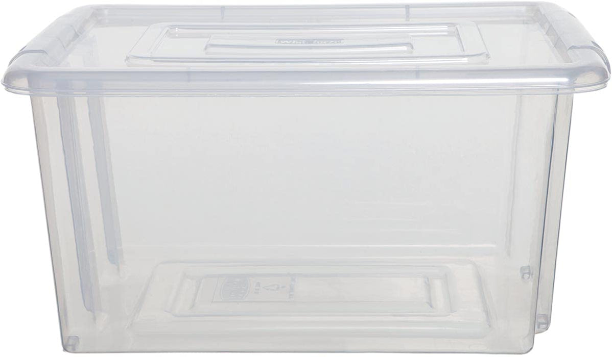 Whitefurze Stack&Store Storage Box 5 L Mini Without Lid Transparent 29 x 20 x 15 cm